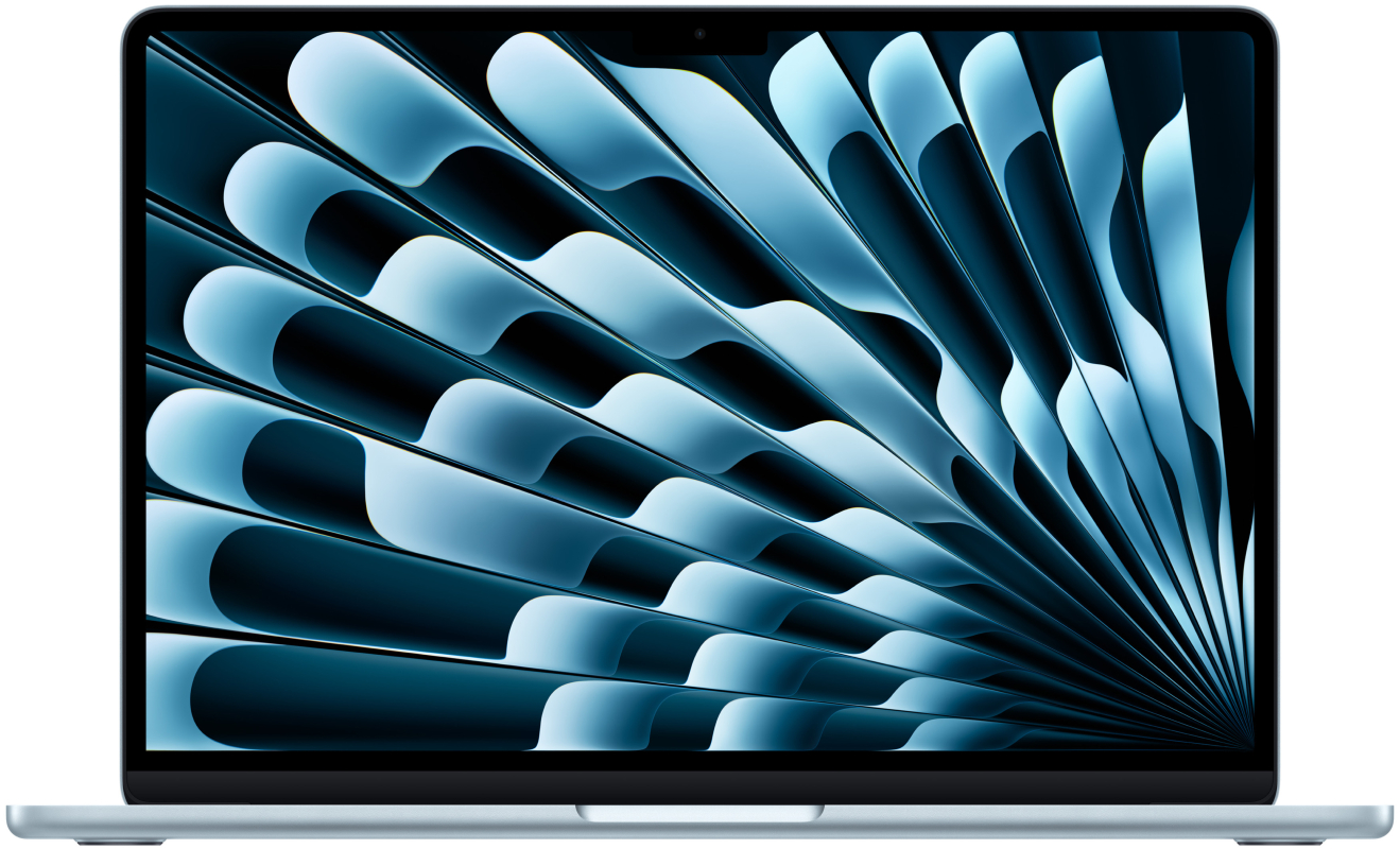 Apple MacBook Air 15" (M4, 10C CPU/10C GPU, 2025), 16 ГБ, 512 ГБ SSD «Sky Blue»